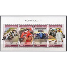 MOC8002MF-MINIFOLHA FÓRMULA 1 - MOÇAMBIQUE - 2018 - MINT