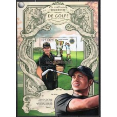 MOCB0675M-BLOCO MELHORES JOGADORES DE GOLFE - ANNIKA SORENSTAM - MOÇAMBIQUE - 2013 - MINT
