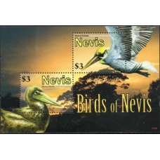 NEVB0292M-BLOCO PÁSSAROS DE NEVIS - NEVIS - 2010 - MINT