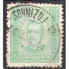 POR0073UB.04-SELO CARLOS 1º, 80R DENTEAÇÃO 12 1/2 - PORTUGAL - 1892/93 - U