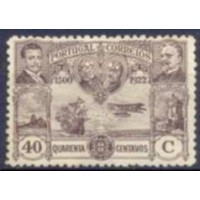 POR0267N-SELO TRAVESSIA DO ATLÂNTICO SUL POR GAGO COUTINHO E SACADURA CABRAL, 40C - PORTUGAL - 1923 - N POR0267N-SELO TRAVESSIA DO ATLÂNTICO SUL POR GAGO COUTINHO E SACADURA CABRAL, 40C - PORTUGAL - 1923 - N