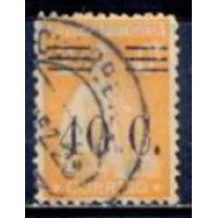 POR0470U-SELO CERES SOBRETAXADO, 40C SOBRE 2C LARANJA - PORTUGAL - 1928/29 - U