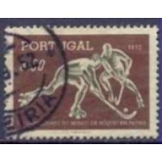 POR0763U-SELO CAMPEONATO MUNDIAL DE HÓCKEI SOBRE PATINS, 3,50E - PORTUGAL - 1952 - U