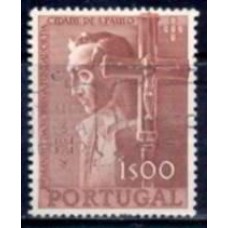 POR0813UA-SELO 4º CENTENÁRIO DA CIDADE DE SÃO PAULO, 1E - PORTUGAL - 1955 - U
