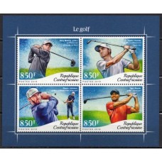 RCA5795MF-MINIFOLHA GOLFE - REPÚBLICA CENTROAFRICANA - 2018 - MINT