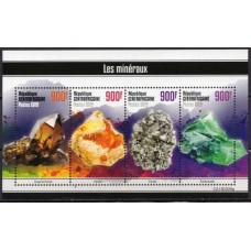 RCA6244MF-MINIFOLHA MINERAIS - REPÚBLICA CENTROAFRICANA - 2019 - MINT