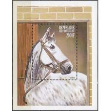 RCAB0168M-BLOCO CAVALOS - HANOVERIANO - REPÚBLICA CENTROAFRICANA - 1999 - MINT