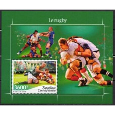 RCAB1329M-BLOCO RUGBY - REPÚBLICA CENTROAFRICANA - 2018 - MINT