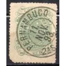 RE0070U.04-SELO CRUZEIRO, 20 RÉIS DENTEAÇÃO 13 - 1890 - U