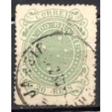 RE0070U.05-SELO CRUZEIRO, 20 RÉIS DENTEAÇÃO 13 - 1890 - U