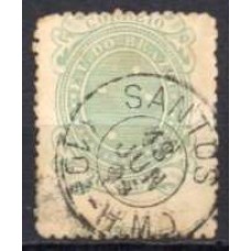 RE0070UA.14-SELO CRUZEIRO, 20 RÉIS VERDE DENTEAÇÃO 13 - 1890 - U