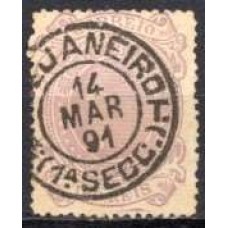 RE0072U.06-SELO CRUZEIRO, 100 RÉIS LILÁS - 1890 - U
