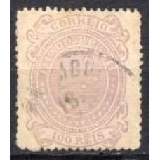 RE0072U.08-SELO CRUZEIRO, 100 RÉIS LILÁS - 1890 - U