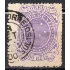 RE0073U.02-SELO CRUZEIRO, 200 RÉIS DENTEAÇÃO 13-14 - 1890 - U