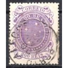RE0073U.05-SELO CRUZEIRO, 200 RÉIS DENTEAÇÃO 13-14 - 1890 - U