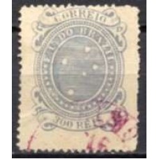 RE0074U.02-SELO CRUZEIRO, 300 RÉIS DENTEAÇÃO 13-14 - 1890 - U