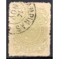 RE0075U.01-SELO CRUZEIRO, 500 RÉIS CINZA OLIVA - 1892 - U
