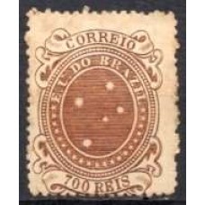 RE0076N.01-SELO CRUZEIRO, 700 RÉIS CASTANHO AVERMELHADO - 1894 - N COM GOMA