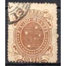RE0076U.01-SELO CRUZEIRO, 700 RÉIS CASTANHO AVERMELHADO - 1894 - U
