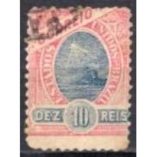 RE0081U.04-SELO MADRUGADA REPUBLICANA, 10 RÉIS DENTEAÇÃO 11 - 1894 - U