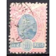 RE0081U.05-SELO MADRUGADA REPUBLICANA, 10 RÉIS DENTEAÇÃO 11 - 1894 - U
