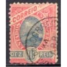 RE0081U.06-SELO MADRUGADA REPUBLICANA, 10 RÉIS DENTEAÇÃO 11 - 1894 - U