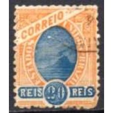RE0082U.02-SELO MADRUGADA REPUBLICANA, 20 RÉIS DENTEAÇÃO 11 - 1894 - U