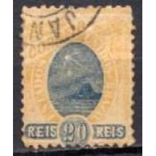 RE0082U.06-SELO MADRUGADA REPUBLICANA, 20 RÉIS DENTEAÇÃO 11 - 1894 - U