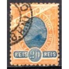 RE0082U.07-SELO MADRUGADA REPUBLICANA, 20 RÉIS DENTEAÇÃO 11 - 1894 - U