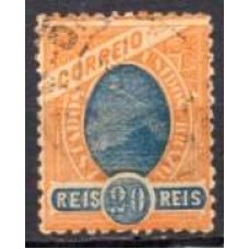 RE0082U.08-SELO MADRUGADA REPUBLICANA, 20 RÉIS DENTEAÇÃO 11 - 1894 - U