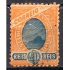 RE0082U.09-SELO MADRUGADA REPUBLICANA, 20 RÉIS DENTEAÇÃO 11 - 1894 - U