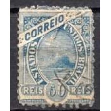 RE0083U.09-SELO MADRUGADA REPUBLICANA, 50 RÉIS DENTEAÇÃO 11 - 1894 - U