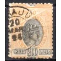 RE0085U.06-SELO MADRUGADA REPUBLICANA, 200RÉIS DENTEÇÃO 11-11,5 - 1894 - U RE0085U.06-SELO MADRUGADA REPUBLICANA, 200RÉIS DENTEÇÃO 11-11,5 - 1894 - U
