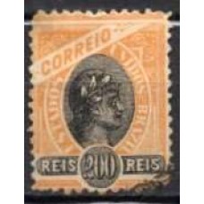 RE0085U.08-SELO MADRUGADA REPUBLICANA, 200RÉIS DENTEÇÃO 11-11,5 - 1894 - U