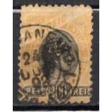 RE0085U.09-SELO MADRUGADA REPUBLICANA, 200RÉIS DENTEÇÃO 11-11,5 - 1894 - U