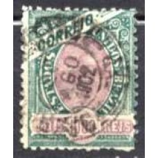 RE0089U.02-SELO MADRUGADA REPUBLICANA, 1000 RÉIS VERDE CLARO E MALVA - 1894 - U