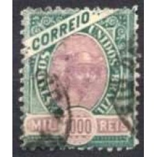 RE0089U.05-SELO MADRUGADA REPUBLICANA, 1000 RÉIS VERDE CLARO E MALVA - 1894 - U