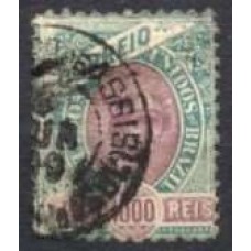 RE0089U.07-SELO MADRUGADA REPUBLICANA, 1000 RÉIS VERDE CLARO E MALVA - 1894 - U