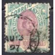 RE0089U.09-SELO MADRUGADA REPUBLICANA, 1000 RÉIS VERDE CLARO E MALVA - 1894 - U