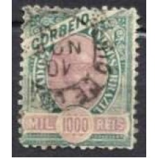 RE0089U.10-SELO MADRUGADA REPUBLICANA, 1000 RÉIS VERDE CLARO E MALVA - 1894 - U