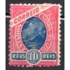 RE0091N.01-SELO MADRUGADA REPUBLICANA, 10 RÉIS DENTEAÇÃO 11 - 1897 - N