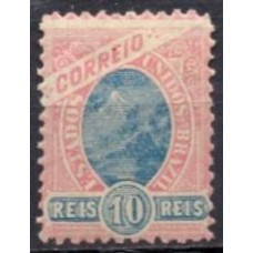 RE0091N.03-SELO MADRUGADA REPUBLICANA, 10 RÉIS DENTEAÇÃO 11 - 1897 - N
