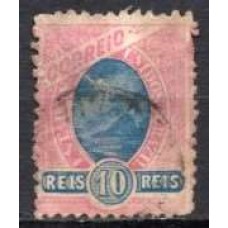 RE0091U.06-SELO MADRUGADA REPUBLICANA, 10 RÉIS DENTEAÇÃO 11 - 1897 - U