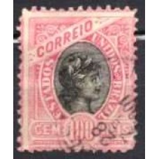 RE0093U.04-SELO MADRUGADA REPUBLICANA, 100 RÉIS DENTEAÇÃO 11 - 1897 - U