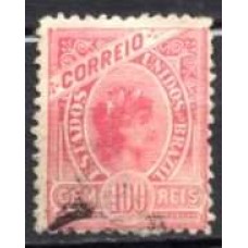 RE0096U.01-SELO MADRUGADA REPUBLICANA NOVAS CORES, 100 RÉIS ROSA VIVO - 1900 - U