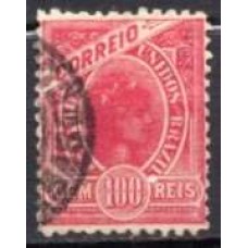 RE0096U.02-SELO MADRUGADA REPUBLICANA NOVAS CORES, 100 RÉIS ROSA VIVO - 1900 - U
