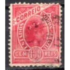 RE0096U.05-SELO MADRUGADA REPUBLICANA NOVAS CORES, 100 RÉIS ROSA VIVO - 1900 - U