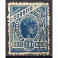 RE0098U.01-SELO MADRUGADA REPUBLICANA NOVAS CORES, 200 RÉIS SEM LINHA - 1900 - U RE0098U.01-SELO MADRUGADA REPUBLICANA NOVAS CORES, 200 RÉIS SEM LINHA - 1900 - U