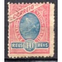 RE0099U.03-SELO MADRUGADA REPUBLICANA - MARGENS GRANDES ENTRE OS SELOS, 10 RÉIS - 1902/05 - U RE0099U.03-SELO MADRUGADA REPUBLICANA - MARGENS GRANDES ENTRE OS SELOS, 10 RÉIS - 1902/05 - U