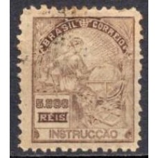 RE0239U.12-SELO VOVÓ PARTE 1, 5.000 RÉIS INSTRUÇÃO FILIGRANA 'F' - 1924/32 - U